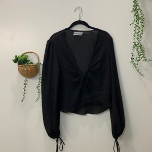 Black sheer blouse